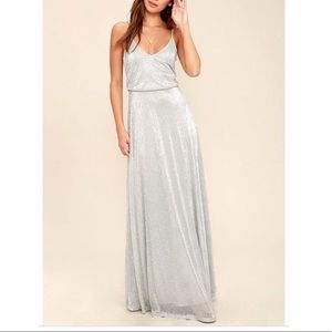 Silver maxi dress
